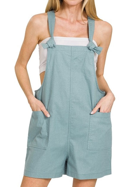 Sahara Woven Knot Strap Romper