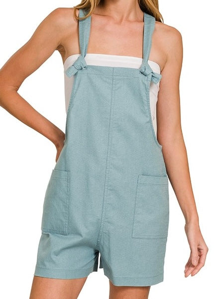 Sahara Woven Knot Strap Romper