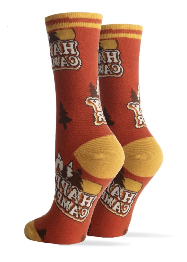Happy Camper Socks - Women's Crew
