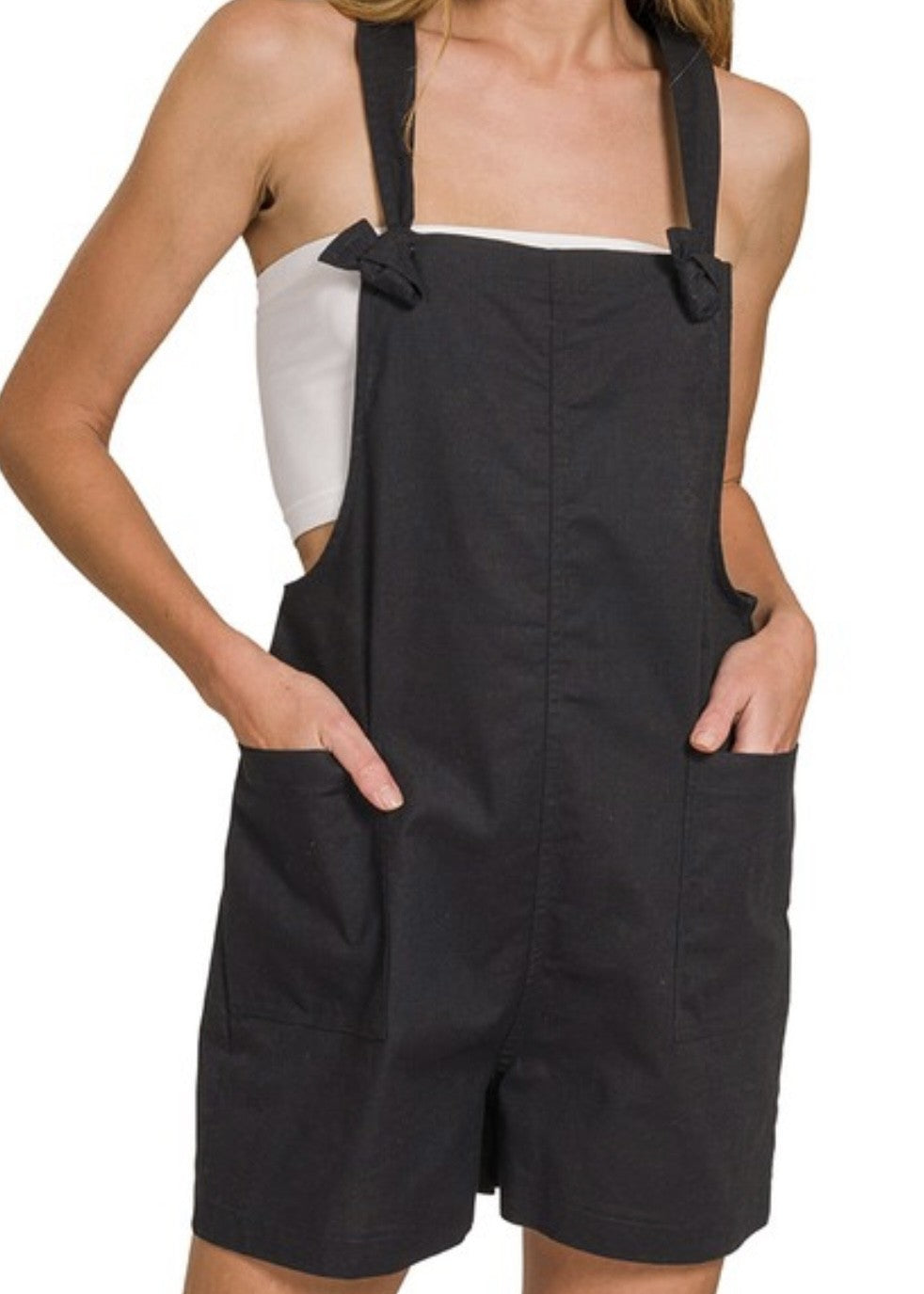 Sahara Woven Knot Strap Romper