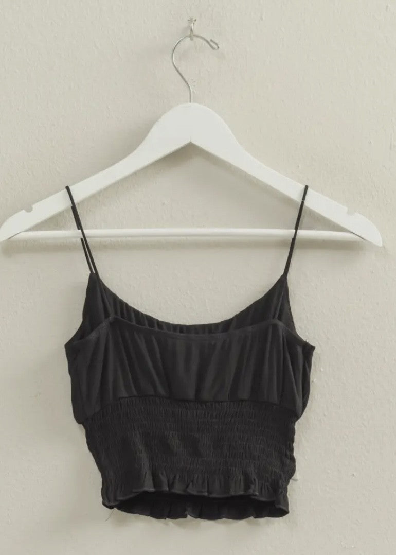 Cara Smocked Cropped Cami