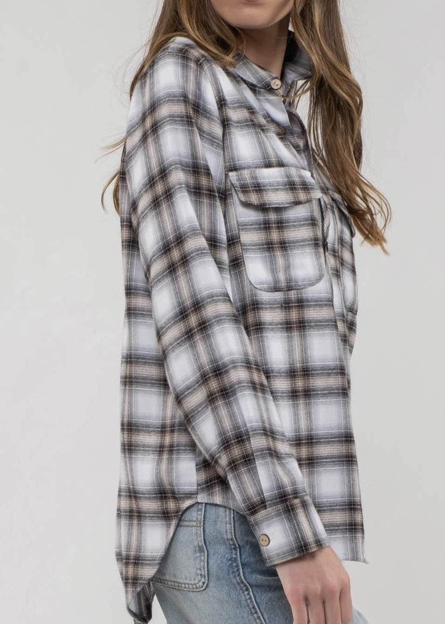 Lightweight Plaid Button Down Shirt