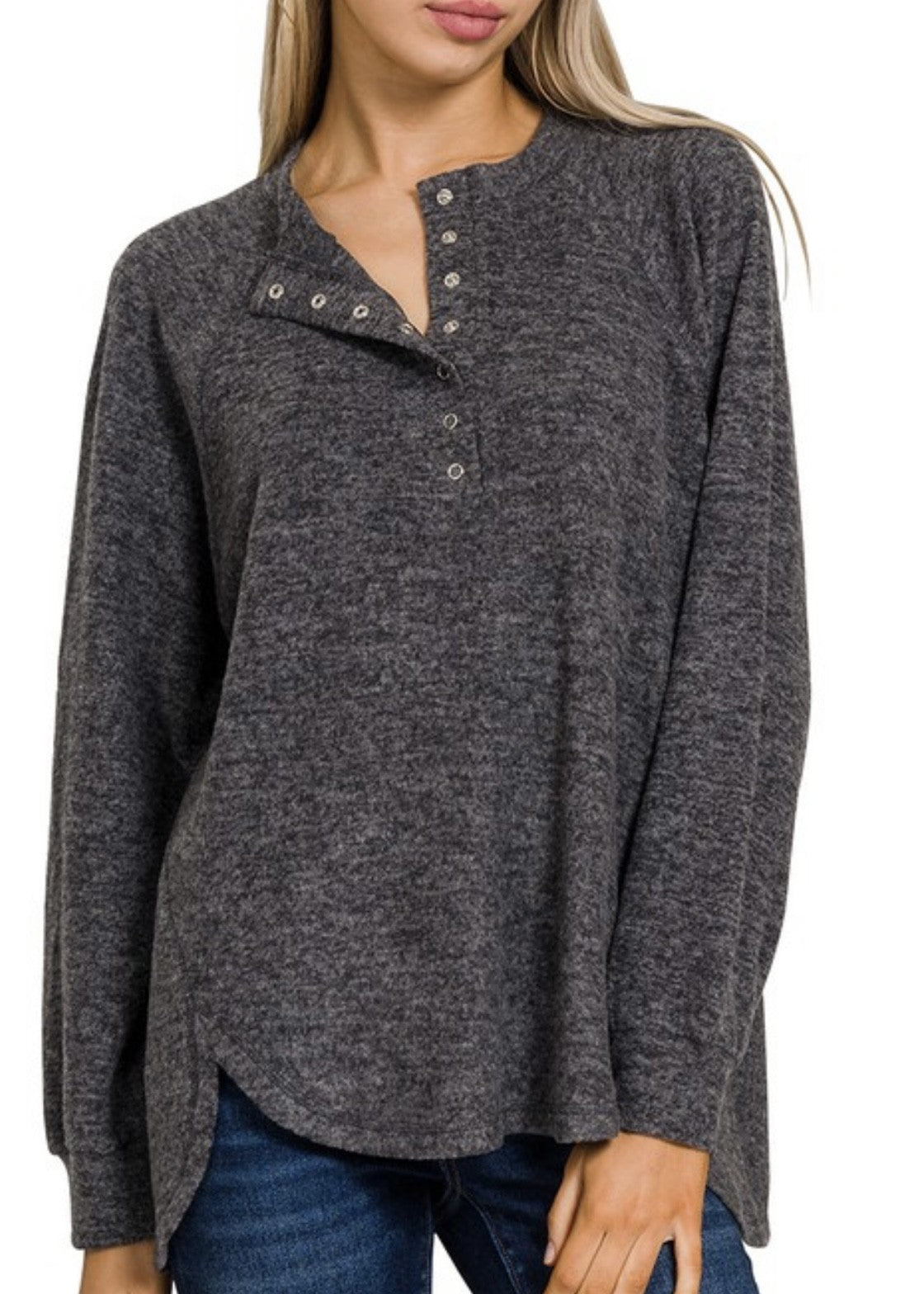 Vail Oversized Henley Sweater