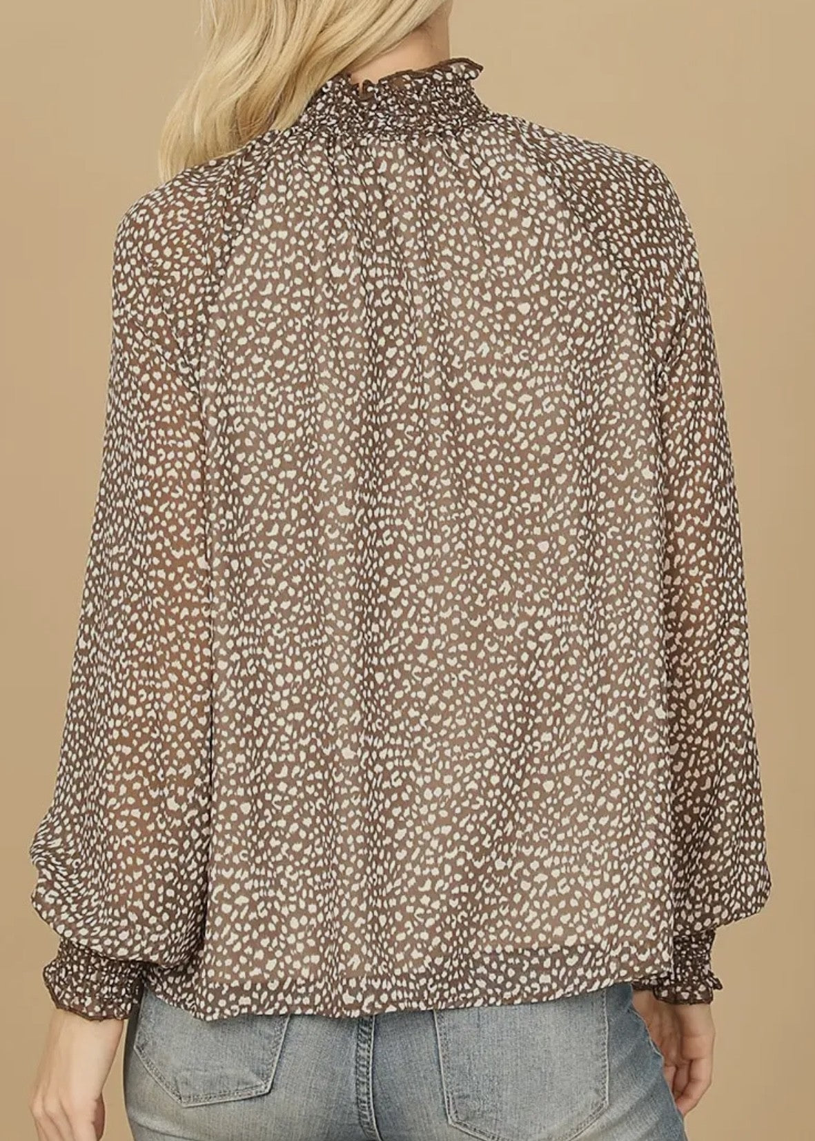 Lennox Smocked Neck Blouse