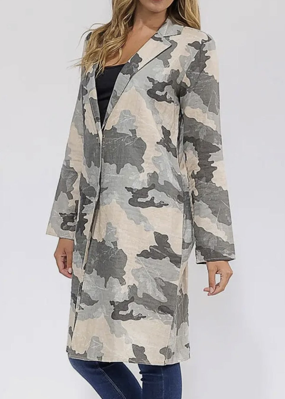 Ava Camo Print Duster