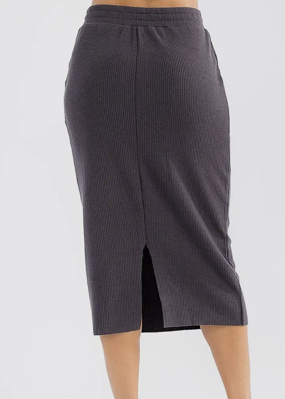 Alpine Ribbed Midi Skirt
