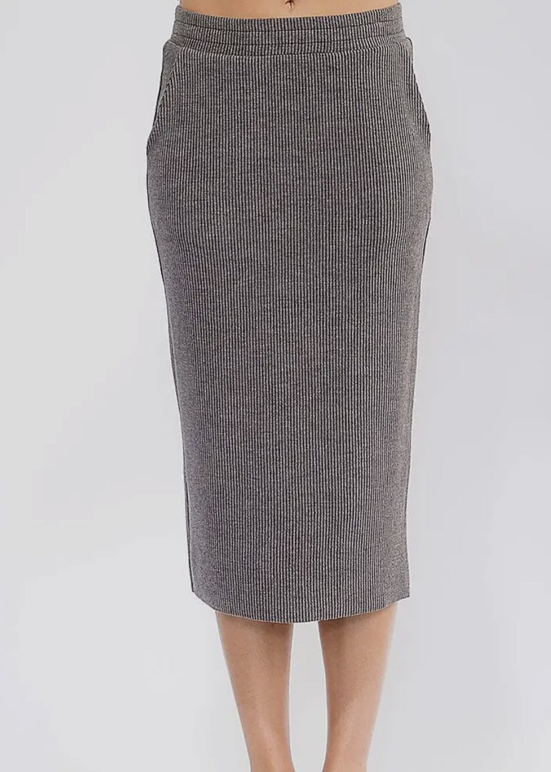 Alpine Ribbed Midi Skirt