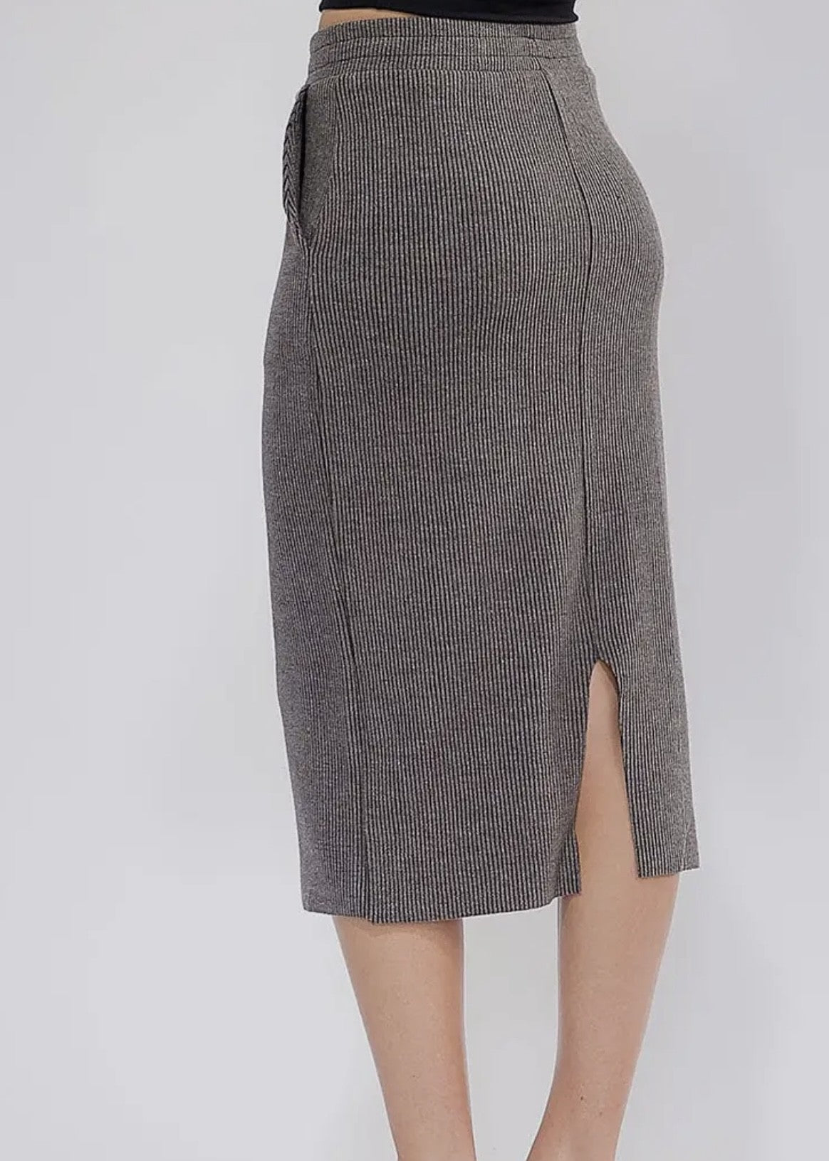 Alpine Ribbed Midi Skirt