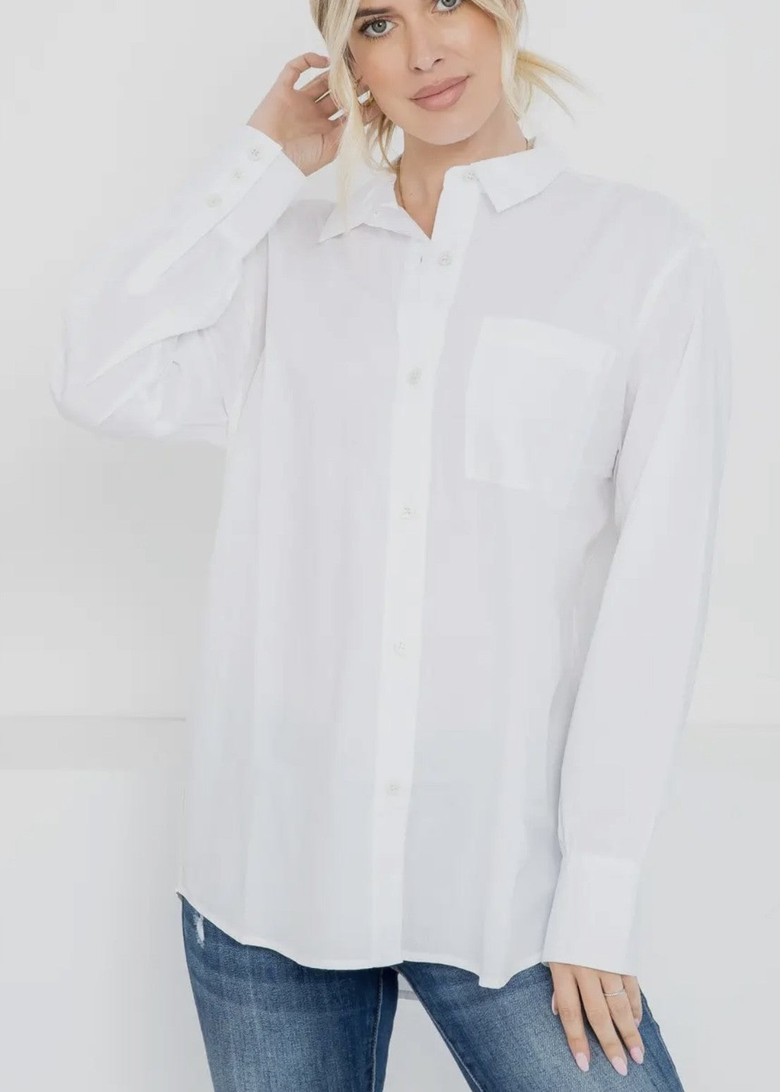 Leah Oversized Classic Oxford