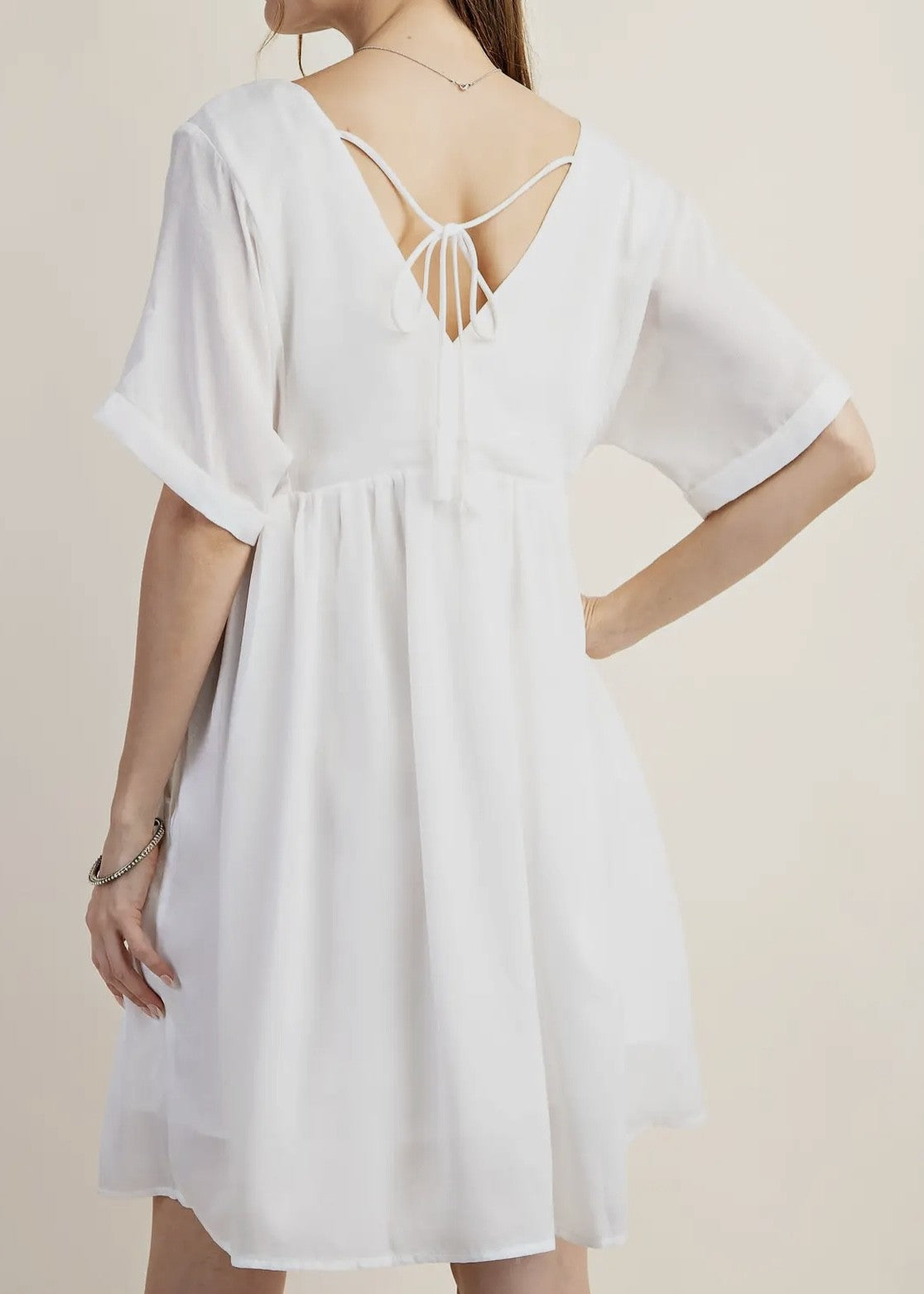Finley Crossover V-Neck Satin Mini Dress