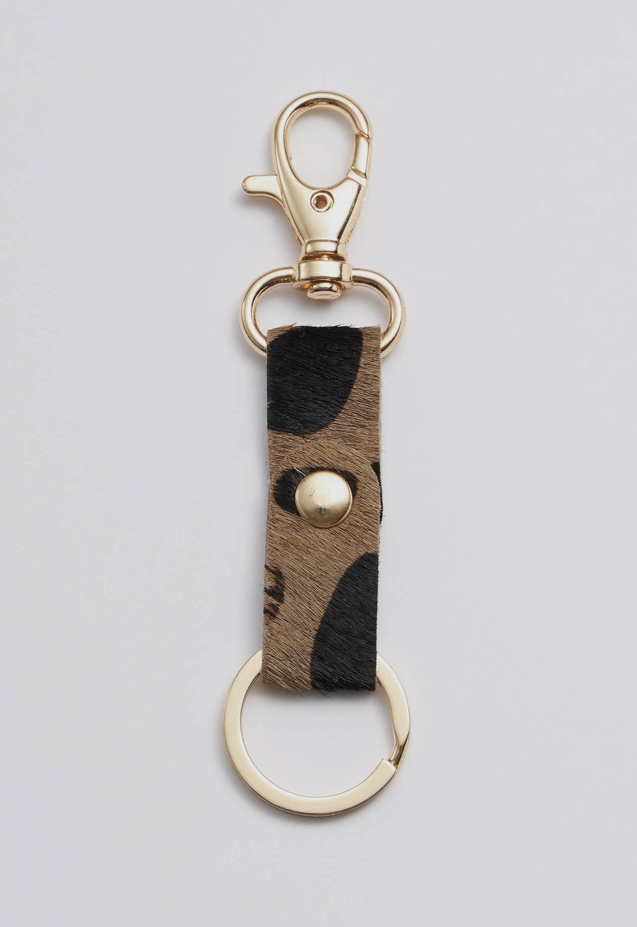 Animal Print Leather Keychains