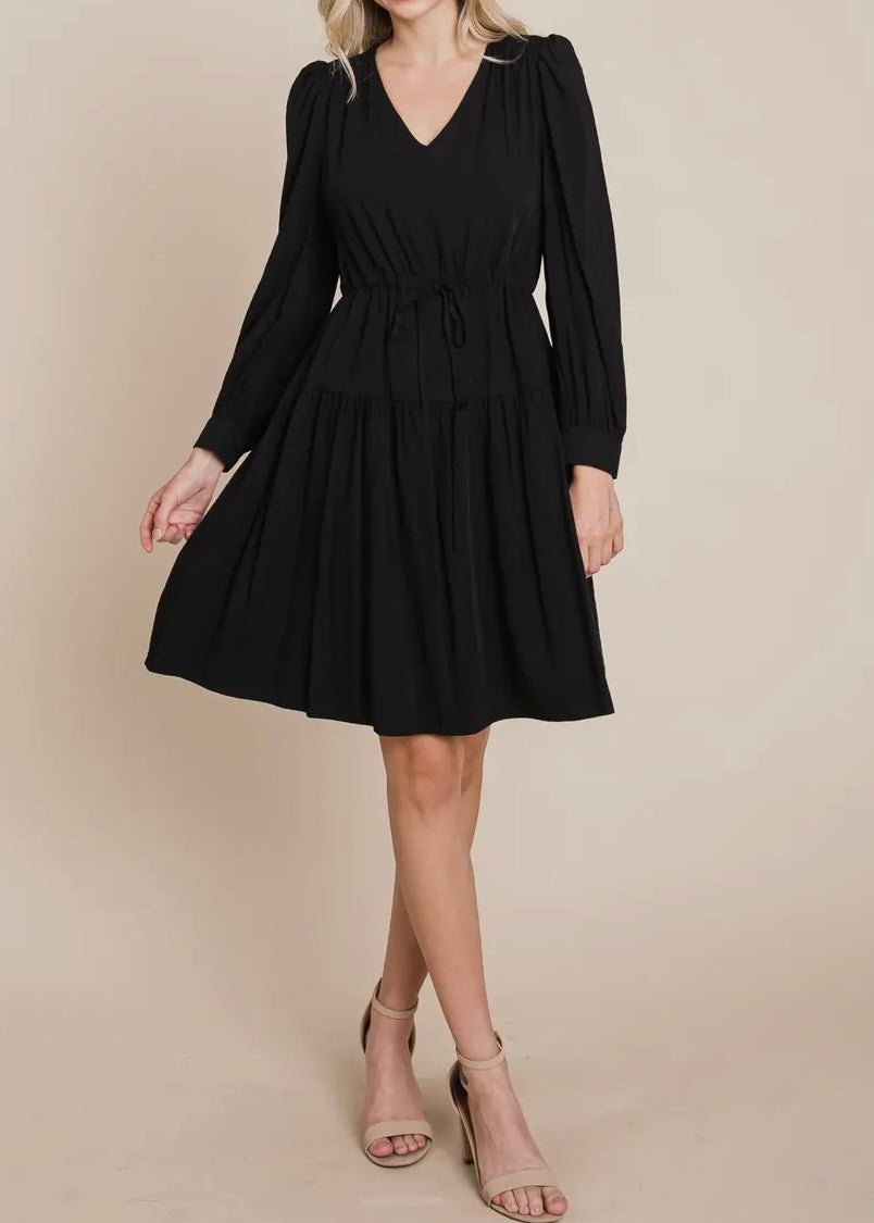 Sawyer Tiered V-Neck Midi Dress