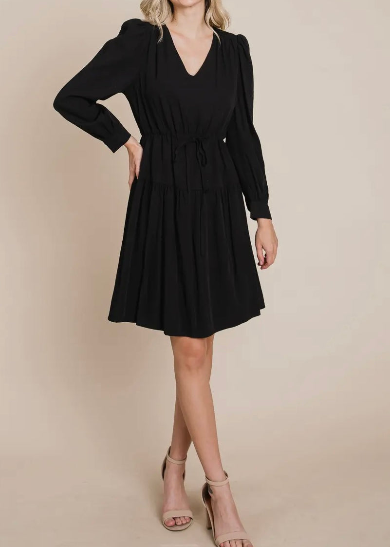 Sawyer Tiered V-Neck Midi Dress