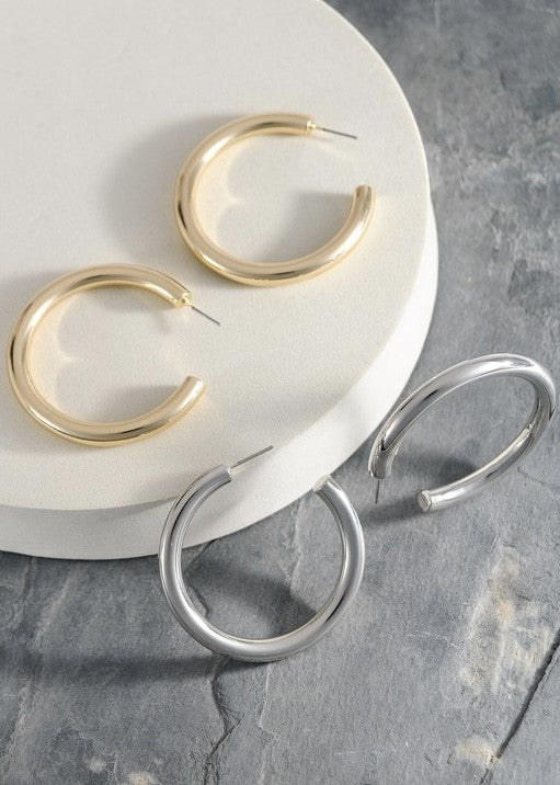 Classic Chunky Hoop Earrings