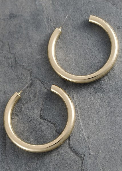 Classic Chunky Hoop Earrings