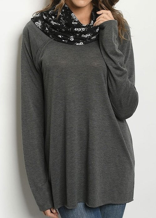 Gennie Floral Cowl Neck Top