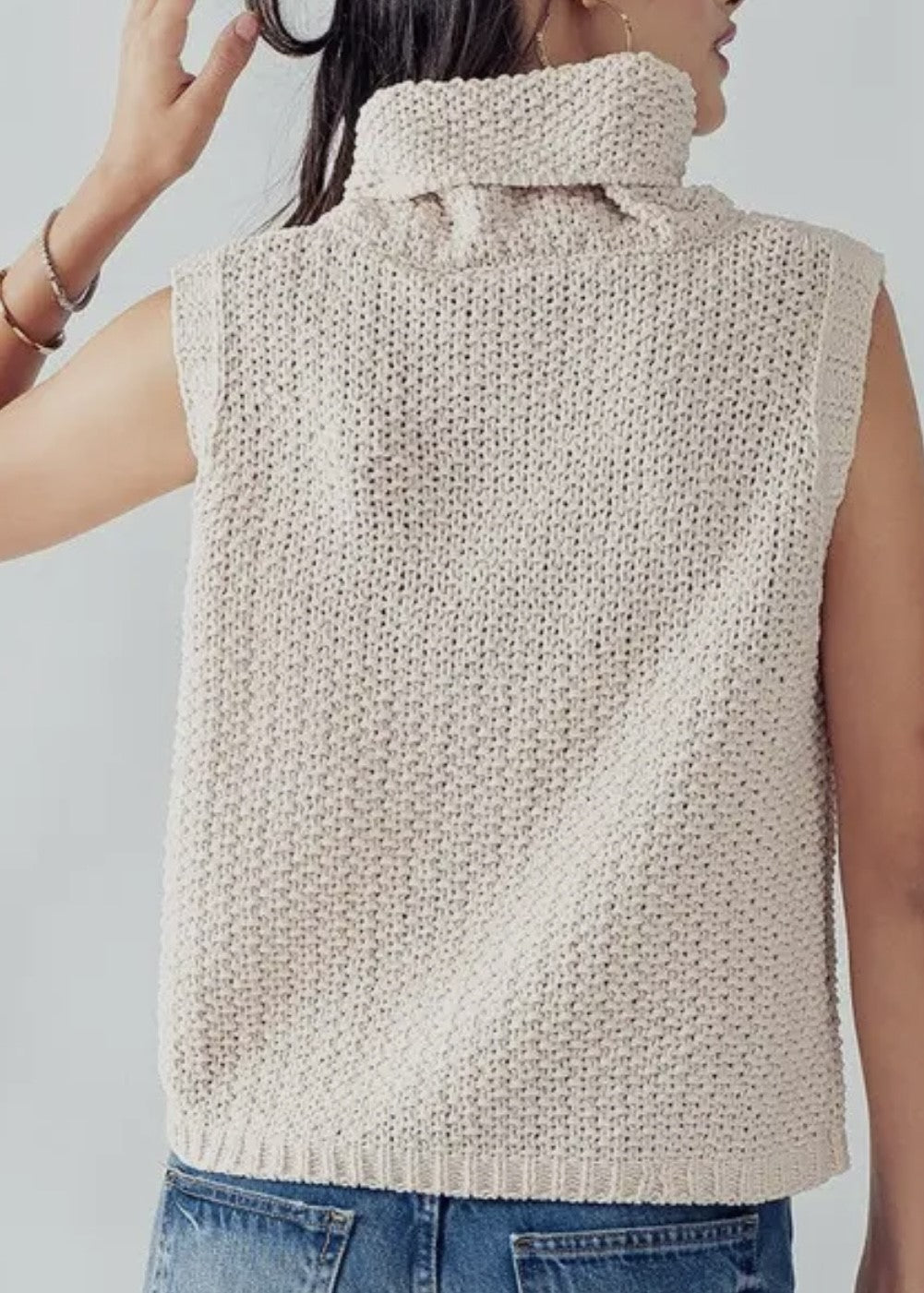 Isha Luxe Crochet Cowl Neck Top