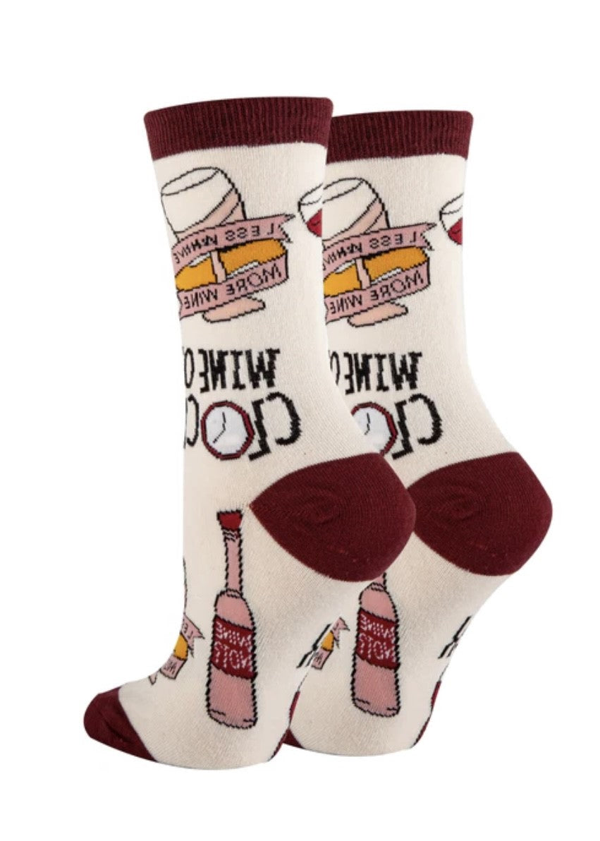 Put A Cork In It Socks - Women's Crew