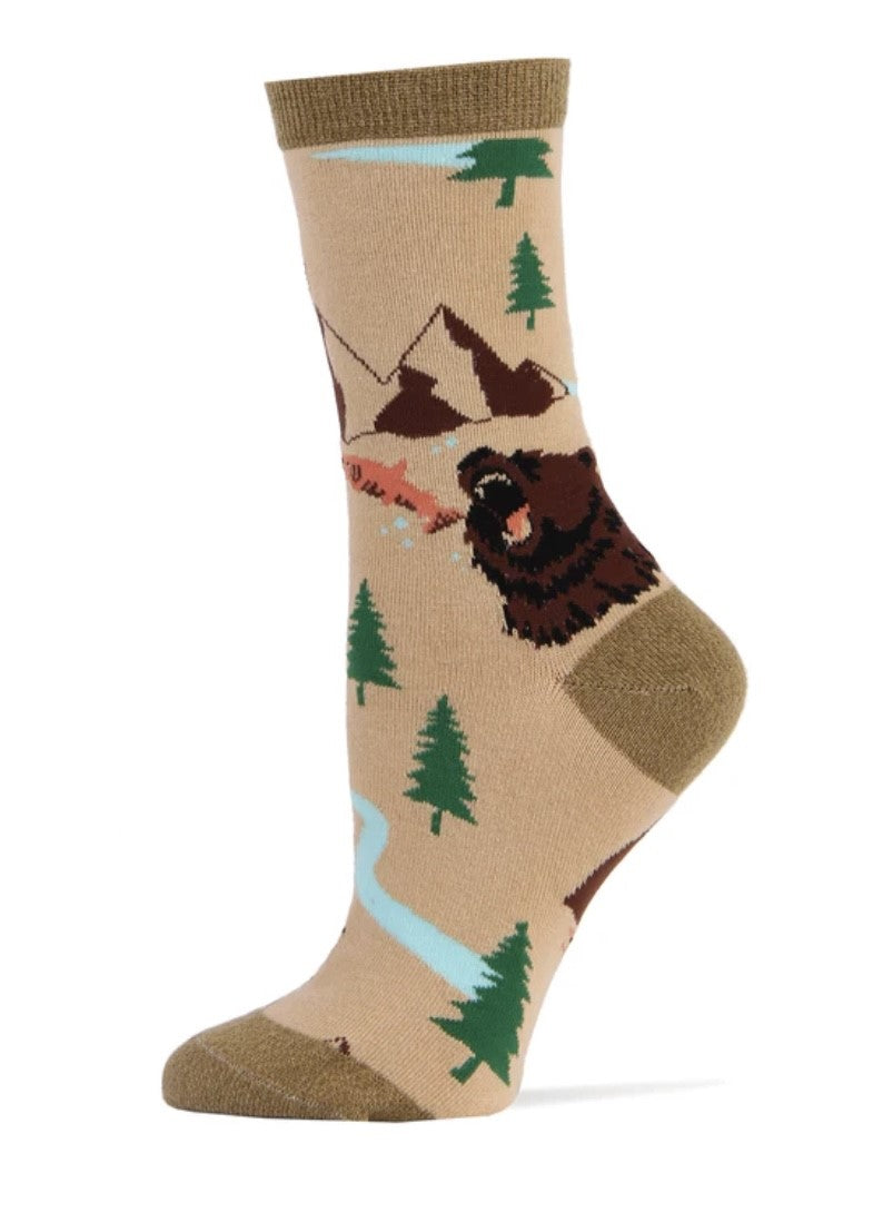 Brown Bear Socks - Women's Crew