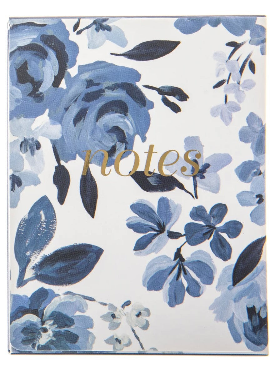 Blue Floral Notes Pocket Note