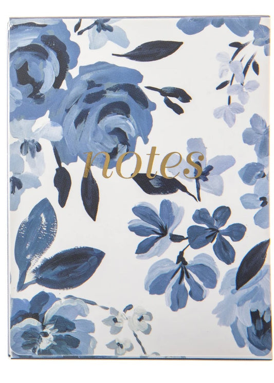 Blue Floral Notes Pocket Note