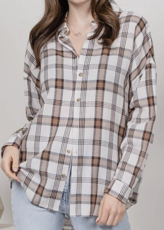 Lightweight Cotton Plaid Button Down