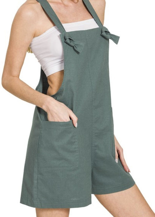 Sahara Woven Knot Strap Romper