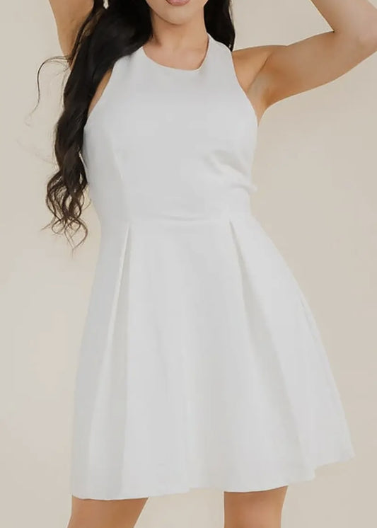 Lacey Fitted Midi Sleeveless Dress