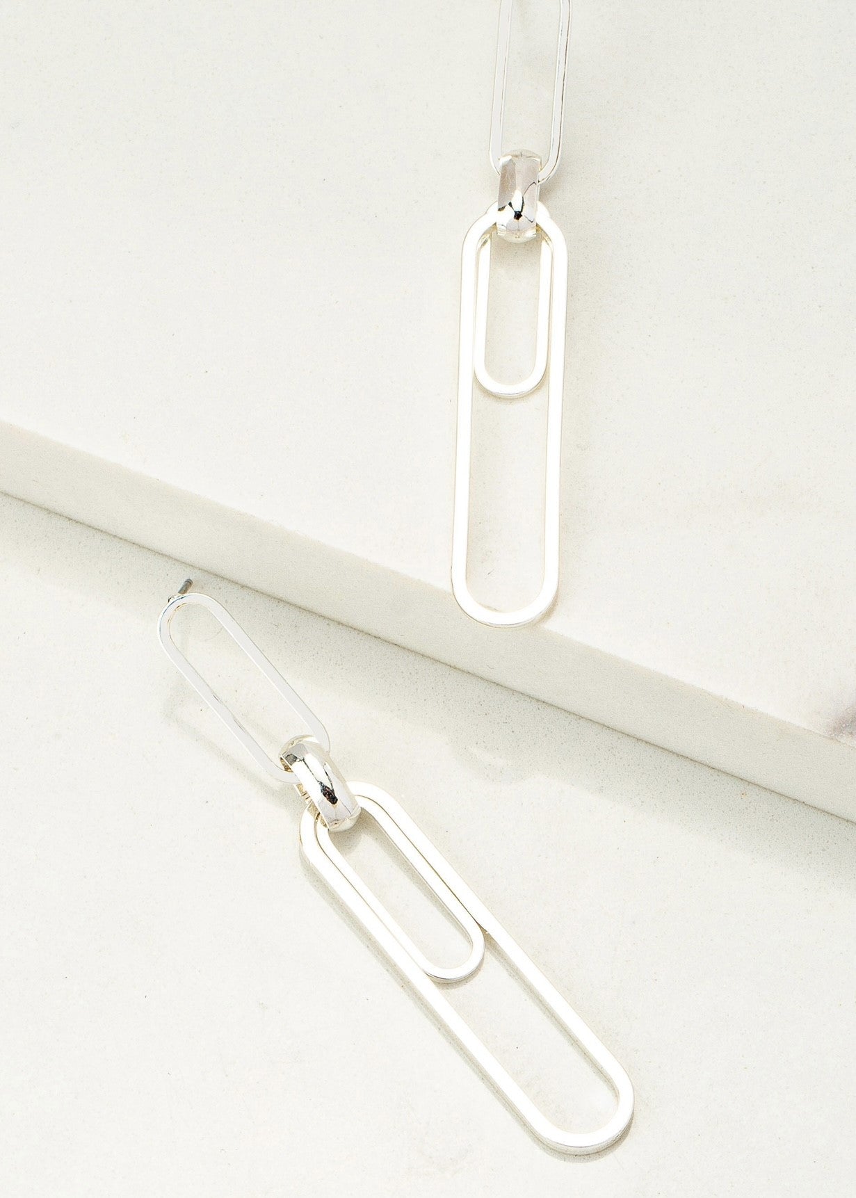 Paper Clip Drop Earrings