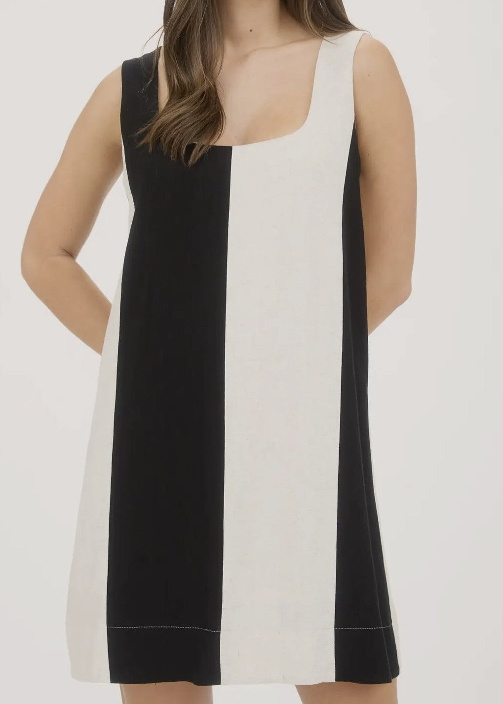 Jersey Wide Striped Tank Dress