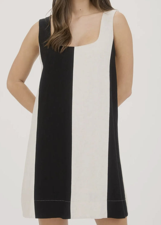 Jersey Wide Striped Tank Dress