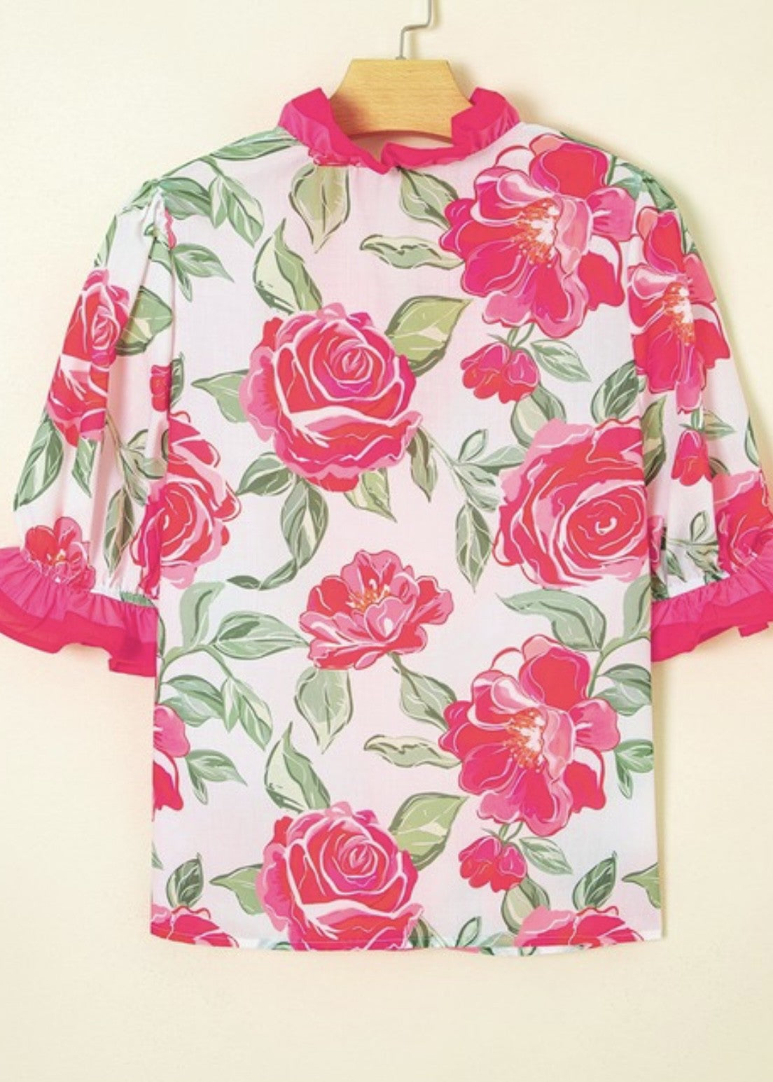 Roma Floral V-Neck Top
