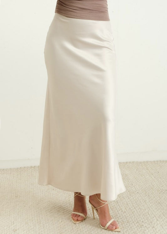 Shelby Satin Slip Midi Skirt