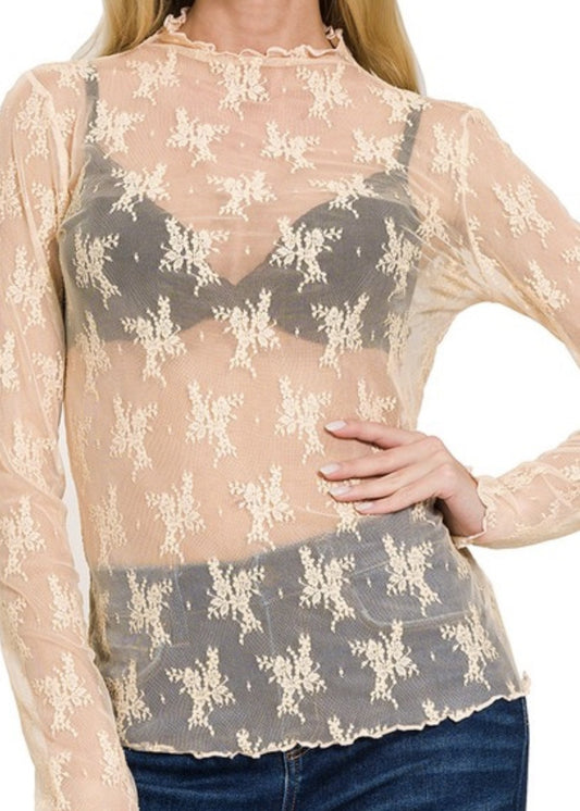 Marley Floral Lace L/S Top