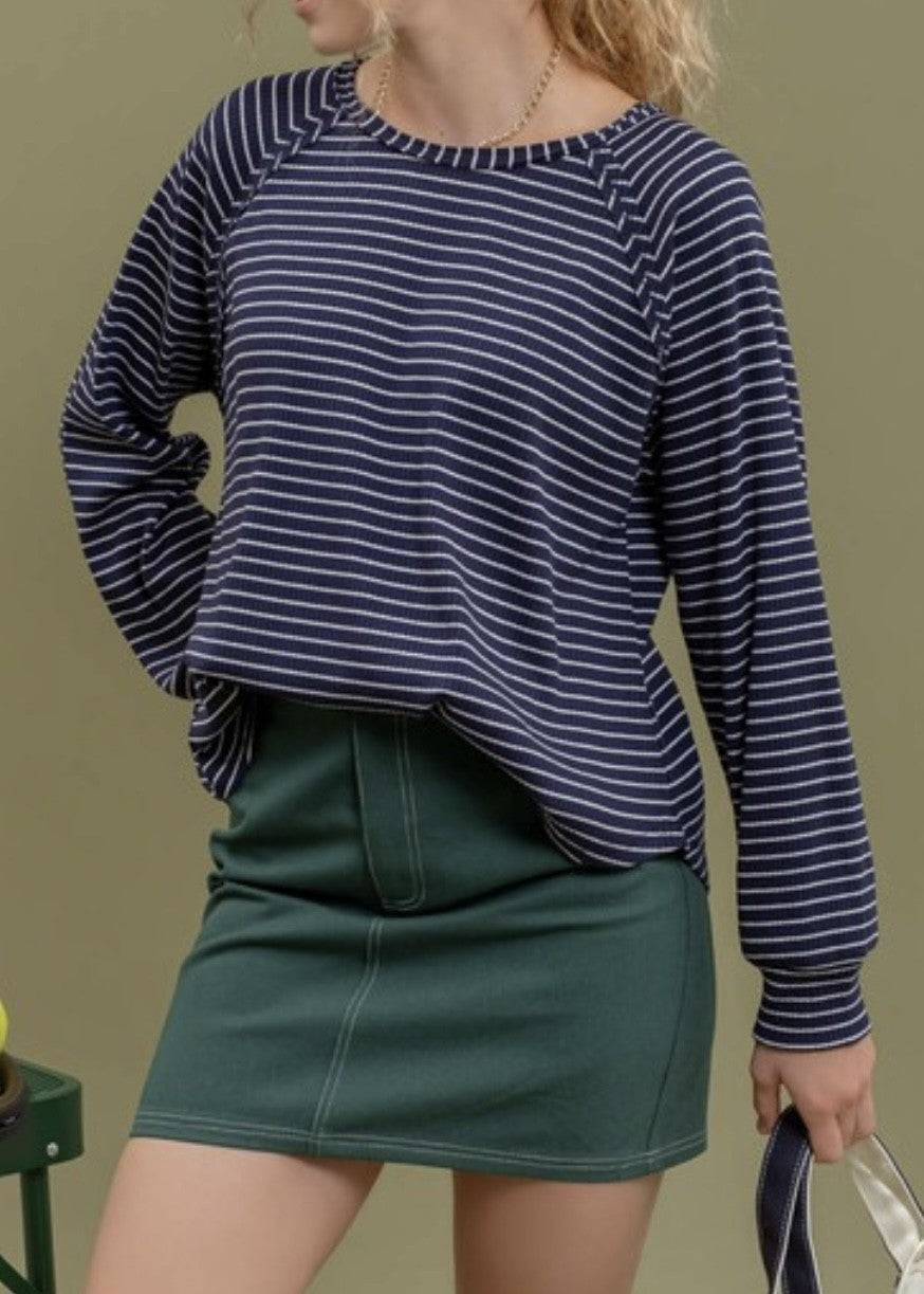 Mali Striped Raglan Top