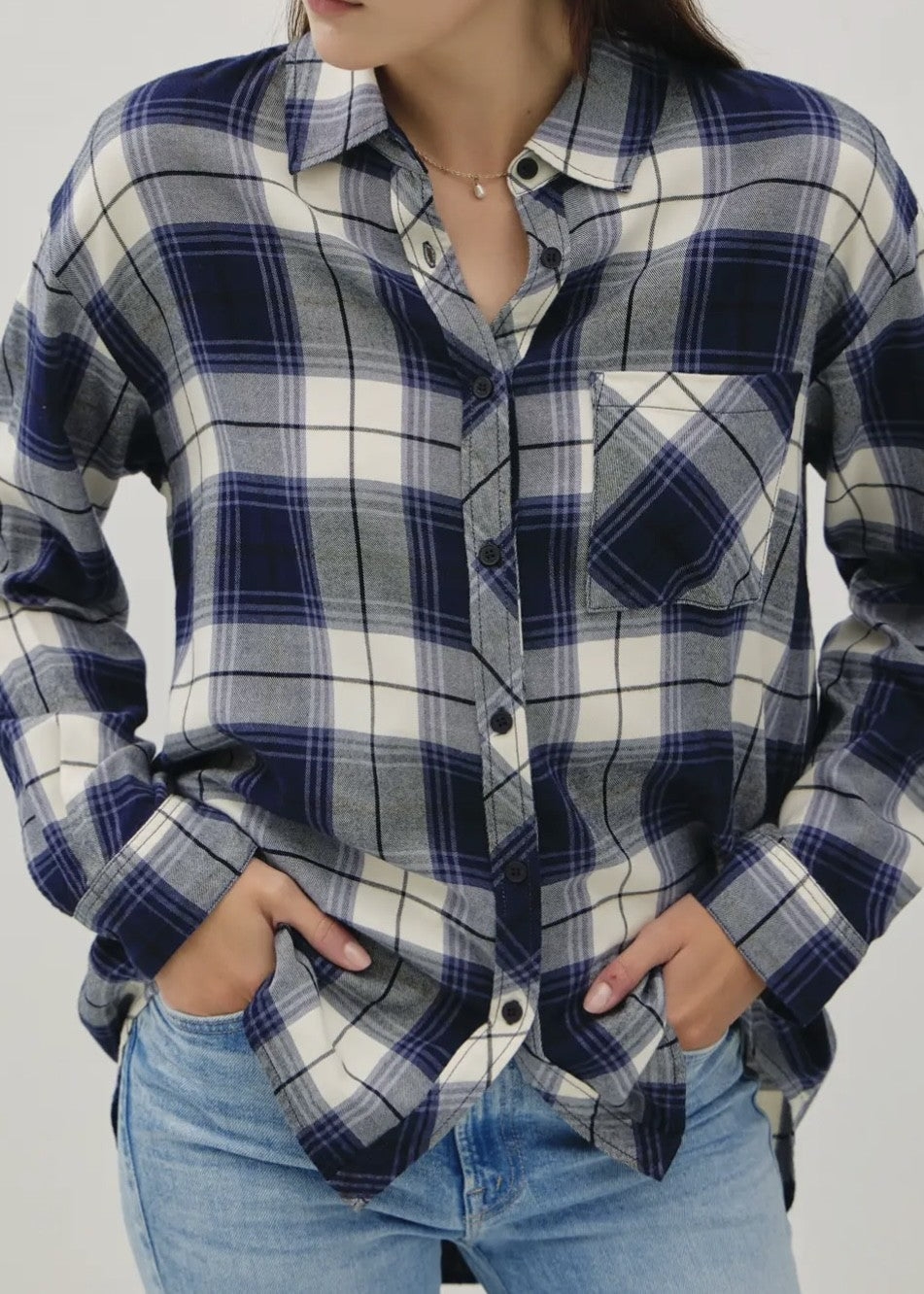 Jersey Flannel Plaid Shirt