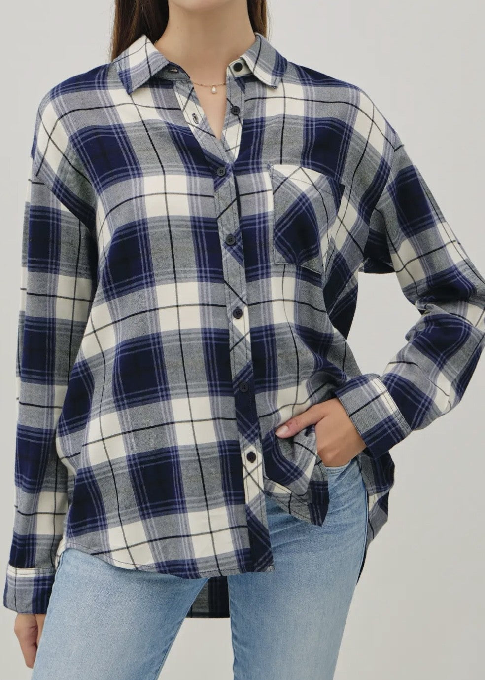 Jersey Flannel Plaid Shirt