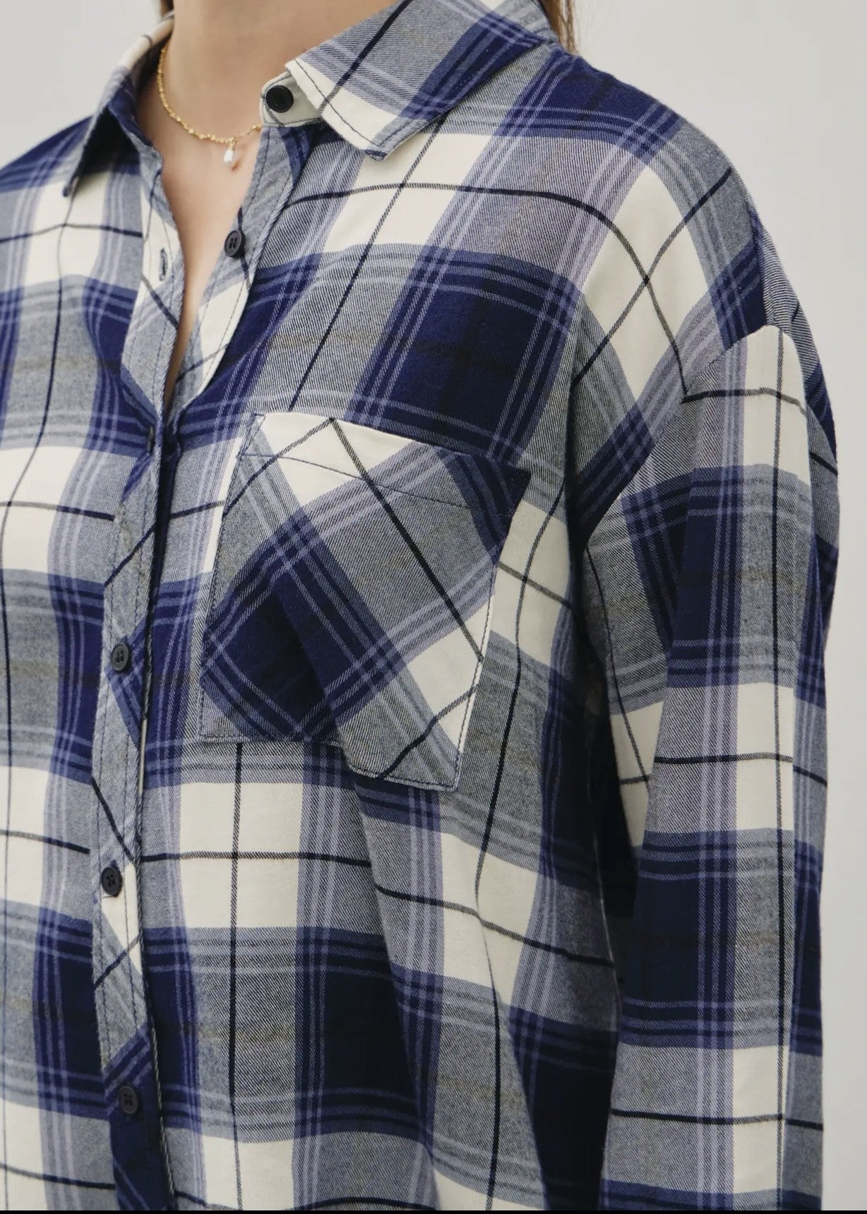 Jersey Flannel Plaid Shirt