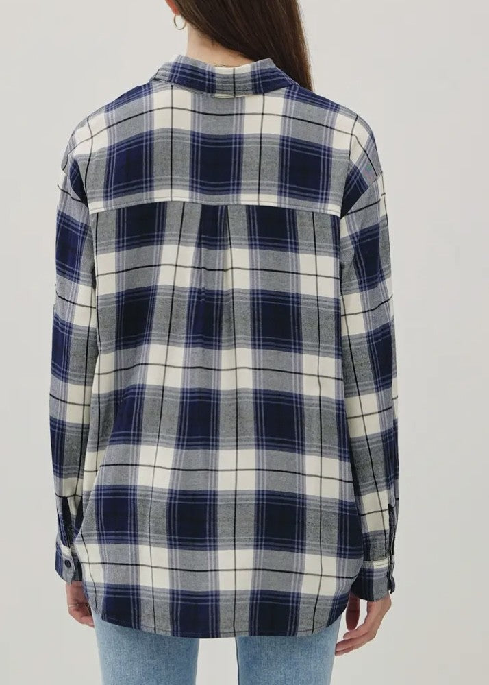 Jersey Flannel Plaid Shirt