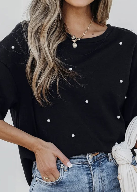 Hope Pearl Embellished Tee