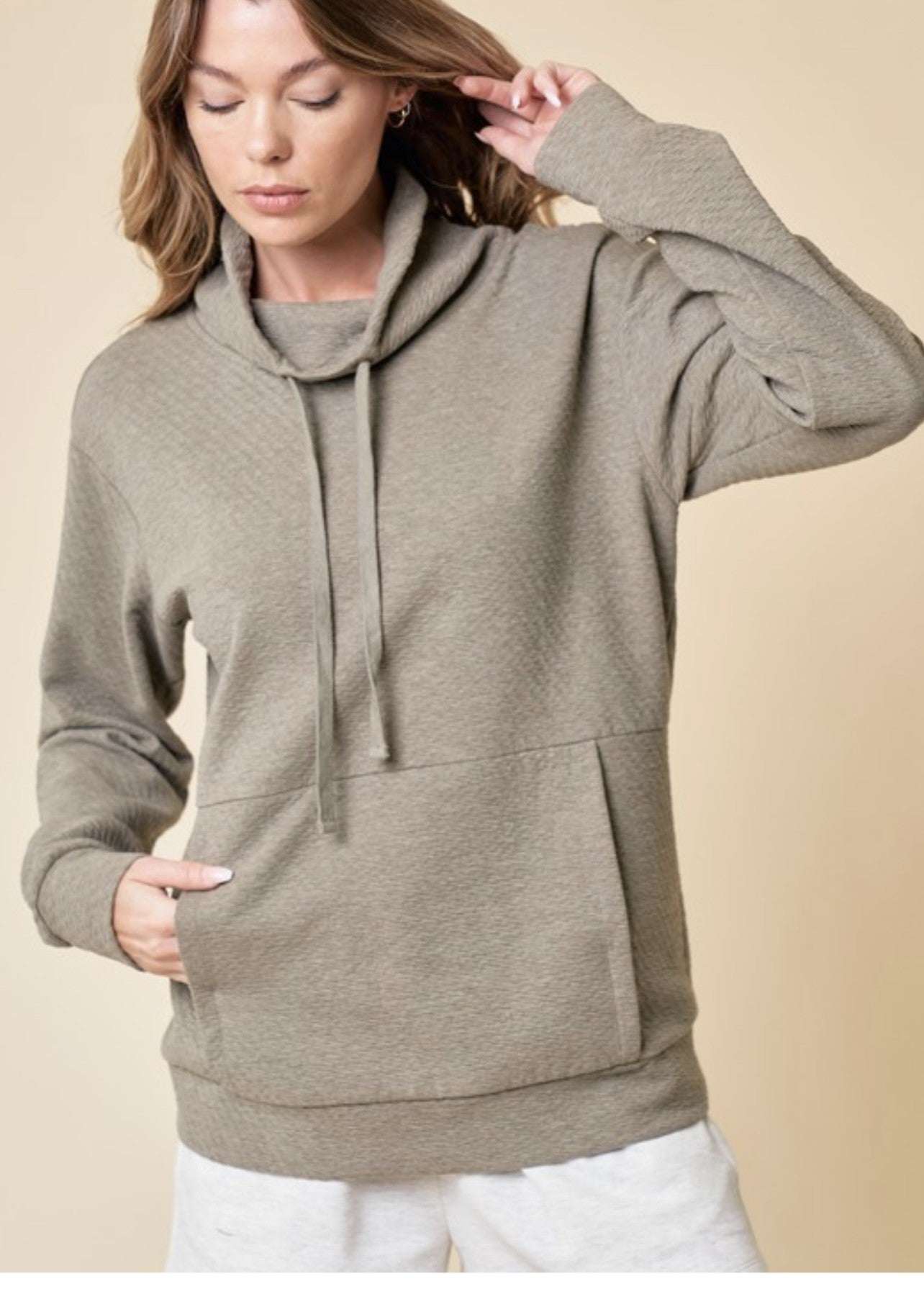 Josephine Textured Funnel Neck Pullover