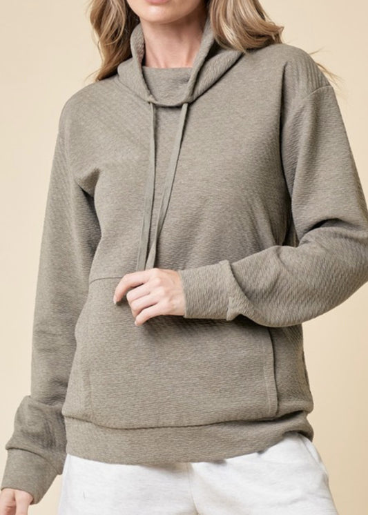 Josephine Textured Funnel Neck Pullover