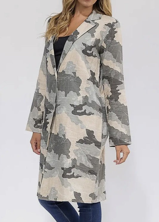 Ava Camo Print Duster