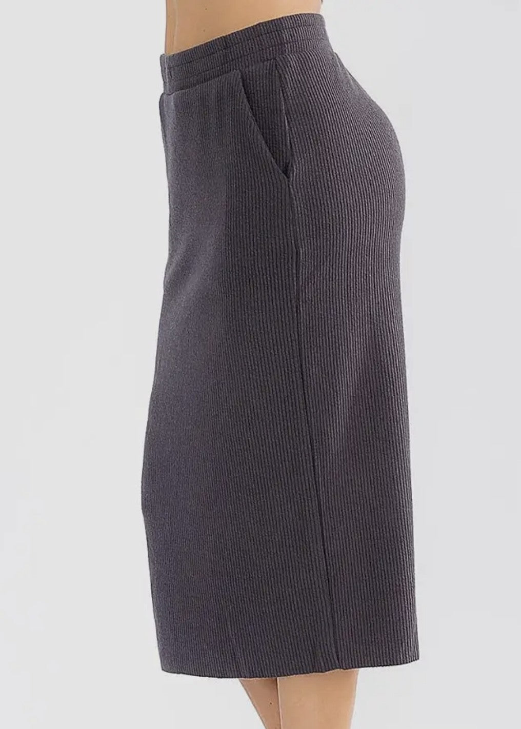 Alpine Ribbed Midi Skirt