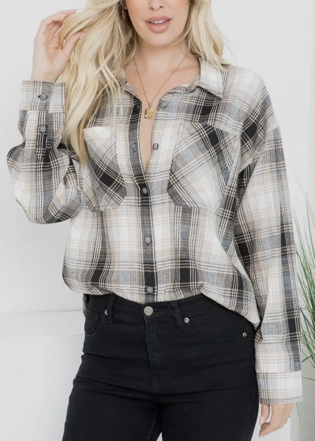 Freya Oversized Plaid Shirt