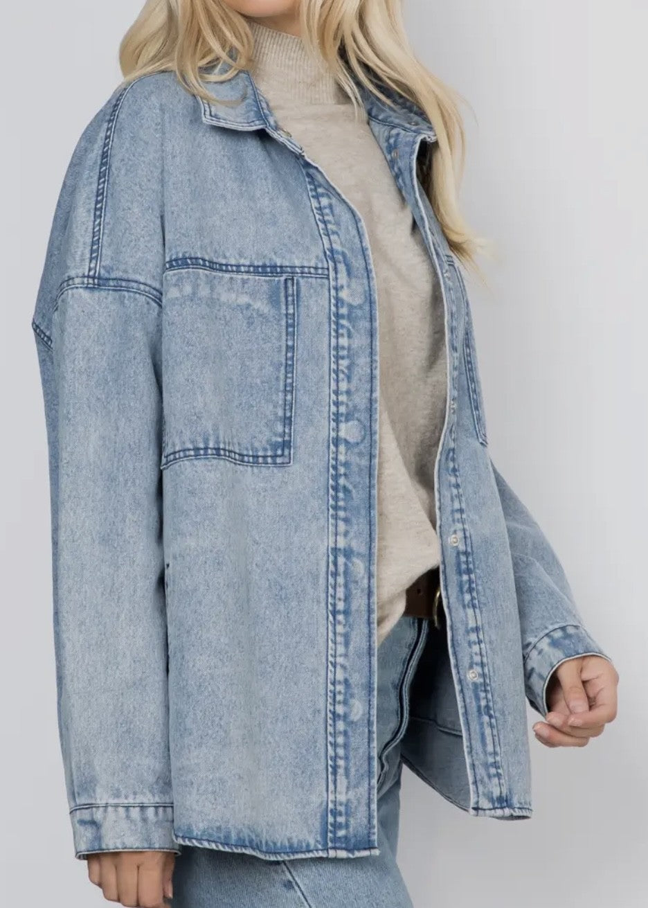 Sienna Oversized Denim Shacket