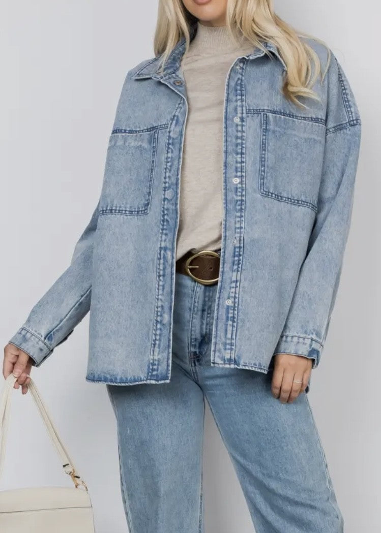 Sienna Oversized Denim Shacket