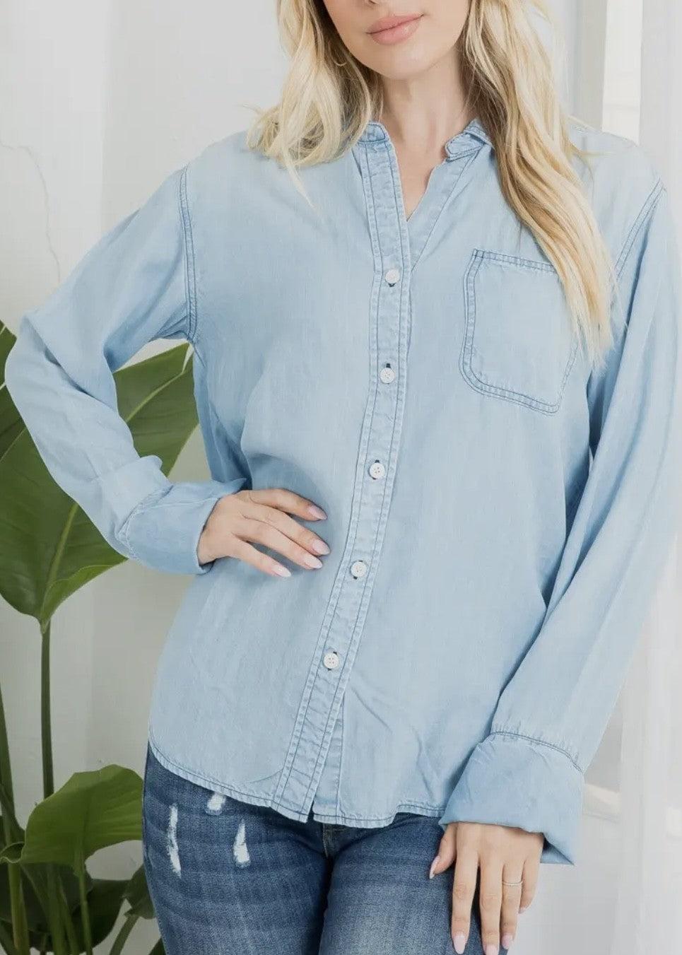 Luna Oversized Tencel Button Up