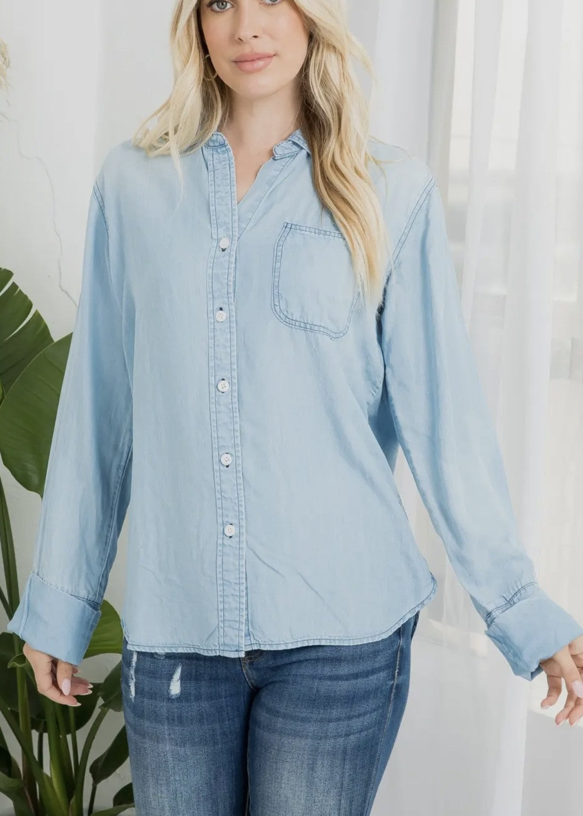 Luna Oversized Tencel Button Up