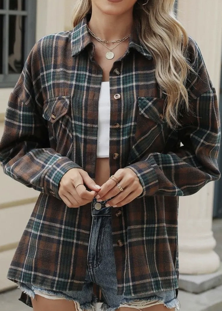 Revel Roomy Plaid Shirt